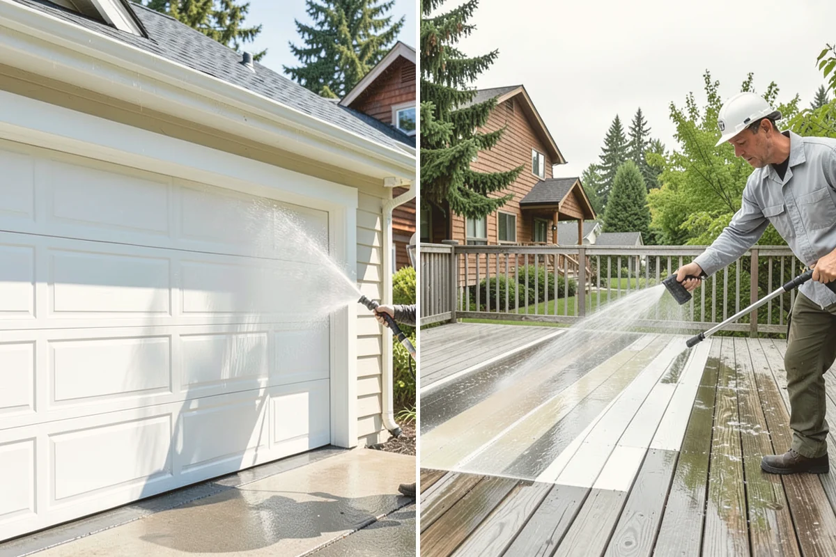 Spa Surround Cleaning in Sammamish, King County, WA - Clear furniture and planters from the spa surround