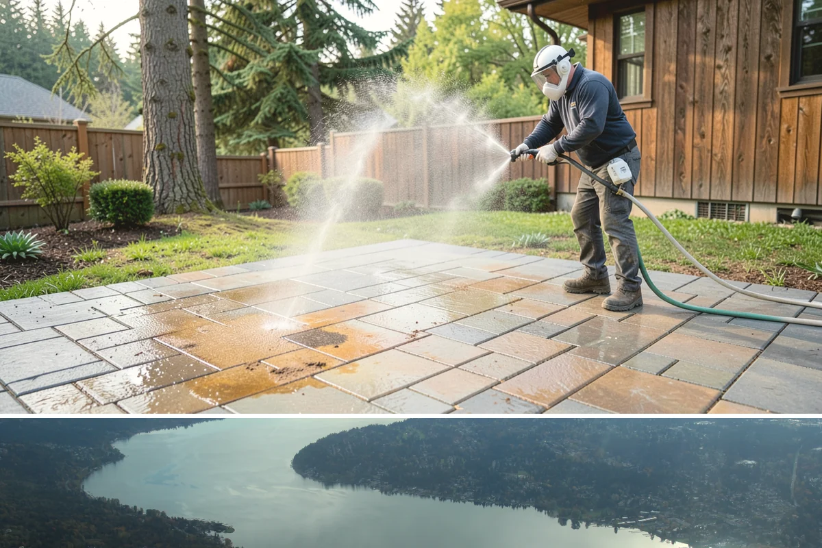 Spa Surround Cleaning in Sammamish, King County, WA - Late spring cleaning sets up a safer, cleaner surround right as spa use picks up in warmer weather.