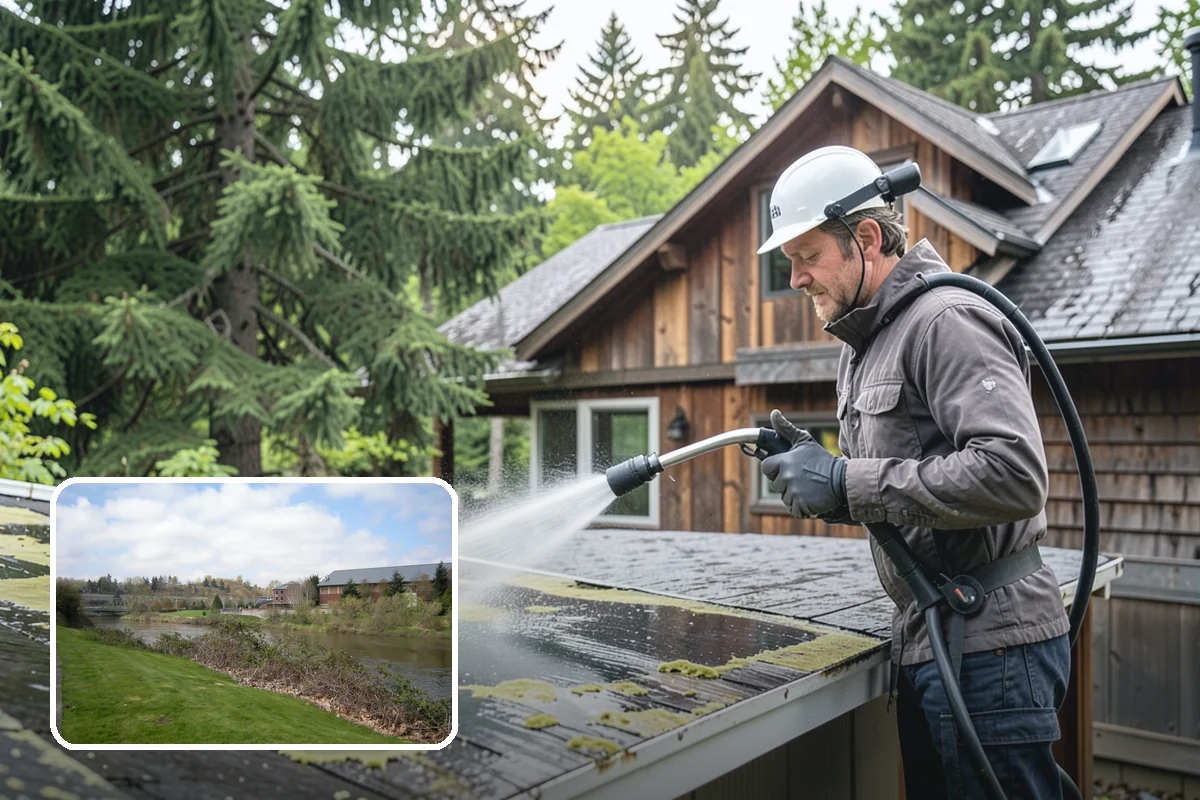 Spa Surround Cleaning in Tukwila, King County, WA - Kills moss and algae at the root for longer-lasting results