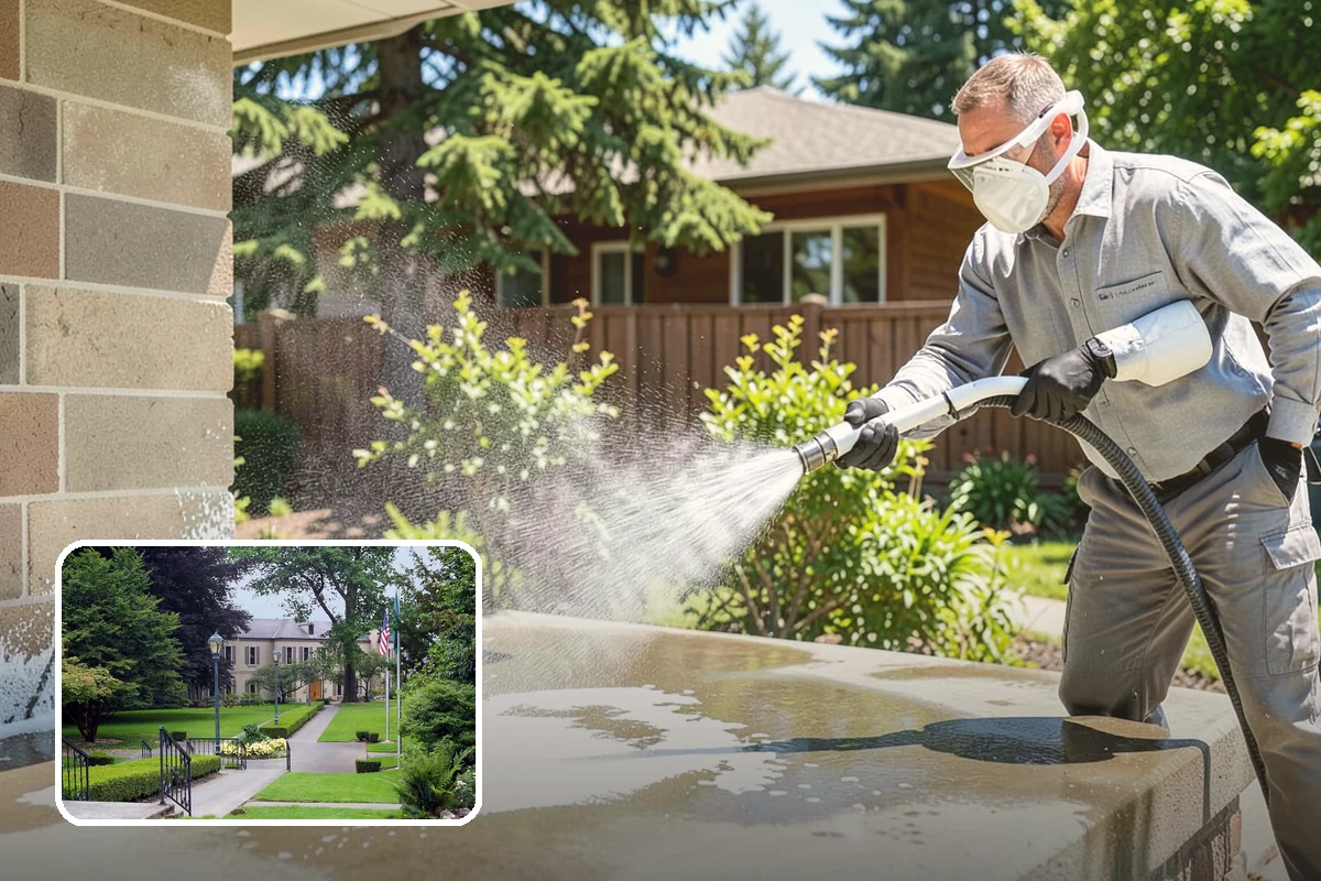 Spa Surround Cleaning in Woodinville, King County, WA - Kills moss and algae at the root for longer-lasting results