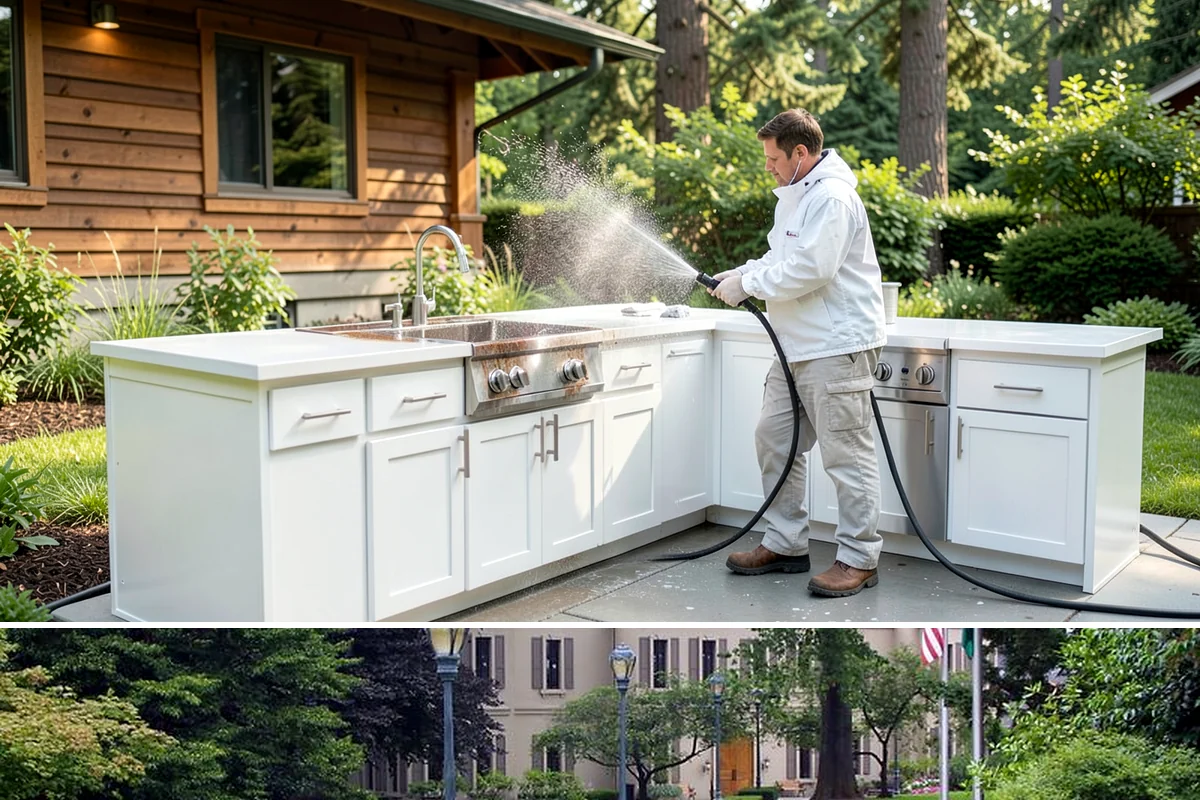 Spa Surround Cleaning in Woodinville, King County, WA - Late spring cleaning sets up a safer, cleaner surround right as spa use picks up in warmer weather.