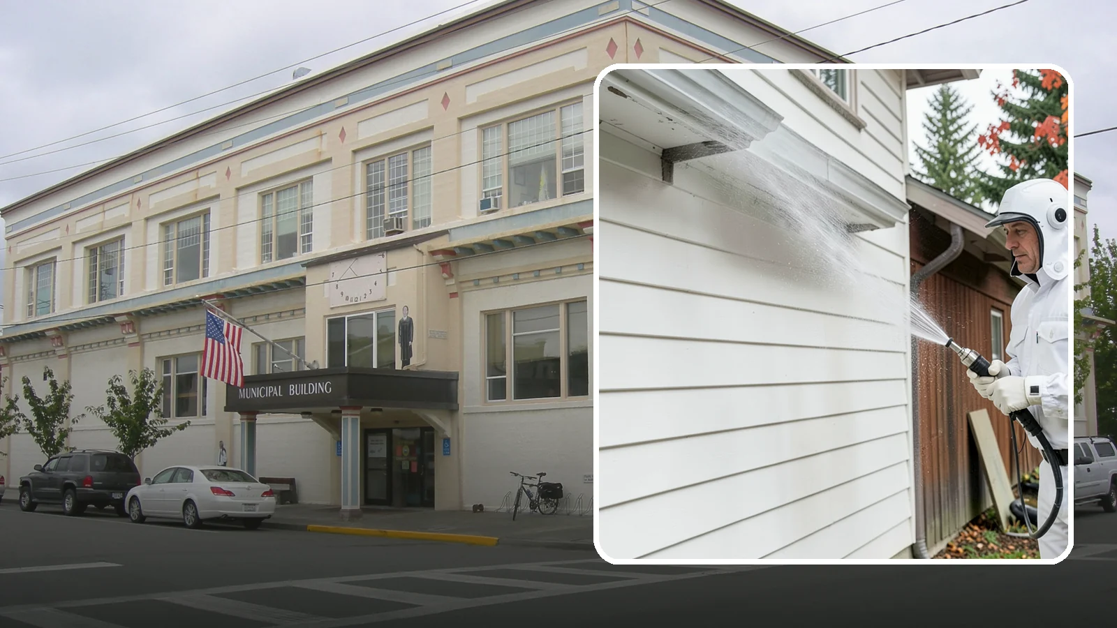 Spring Exterior Cleaning in Anacortes, Skagit County, WA - A spring exterior cleaning clears away the green film and grime that build up on Washington homes through the long, wet...