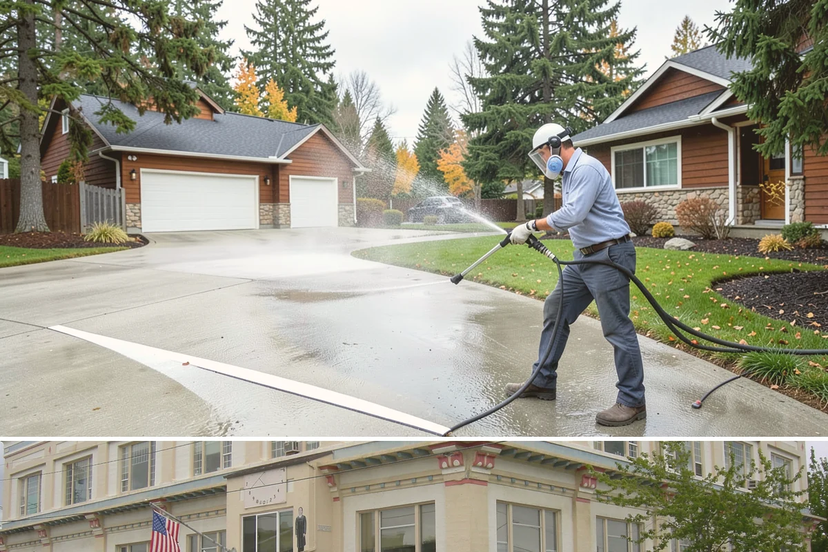 Spring Exterior Cleaning in Anacortes, Skagit County, WA - Late March through May is ideal, once the heavy rains ease but before summer sun locks winter growth into the surface.
