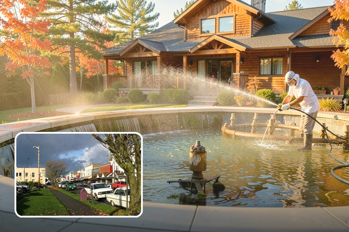 Spring Exterior Cleaning in Arlington, Snohomish County, WA - Removes the algae and pollen that accumulate over a soggy Washington winter