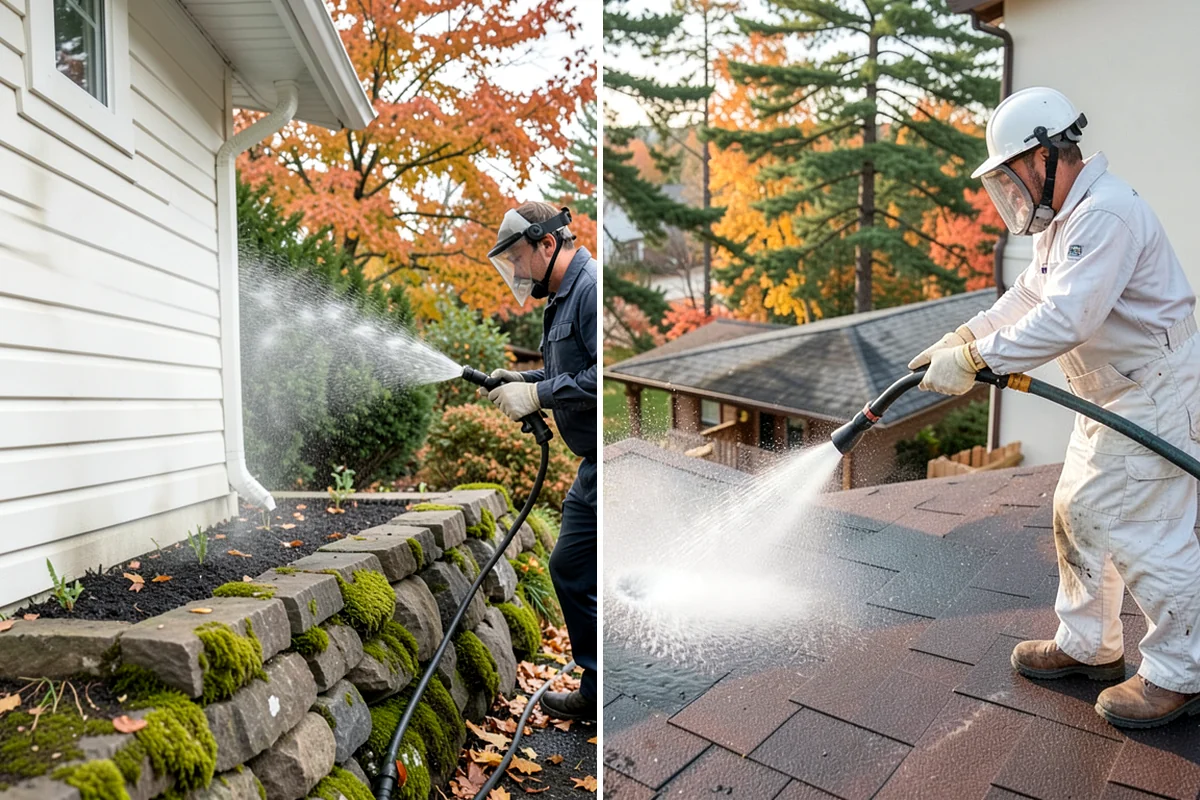 Spring Exterior Cleaning in Arlington, Snohomish County, WA - Walk the property and identify shaded, growth-prone zones