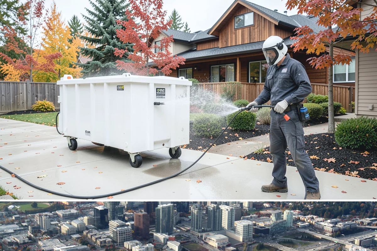 Spring Exterior Cleaning in Bellevue, King County, WA - Late March through May is ideal, once the heavy rains ease but before summer sun locks winter growth into the surface.