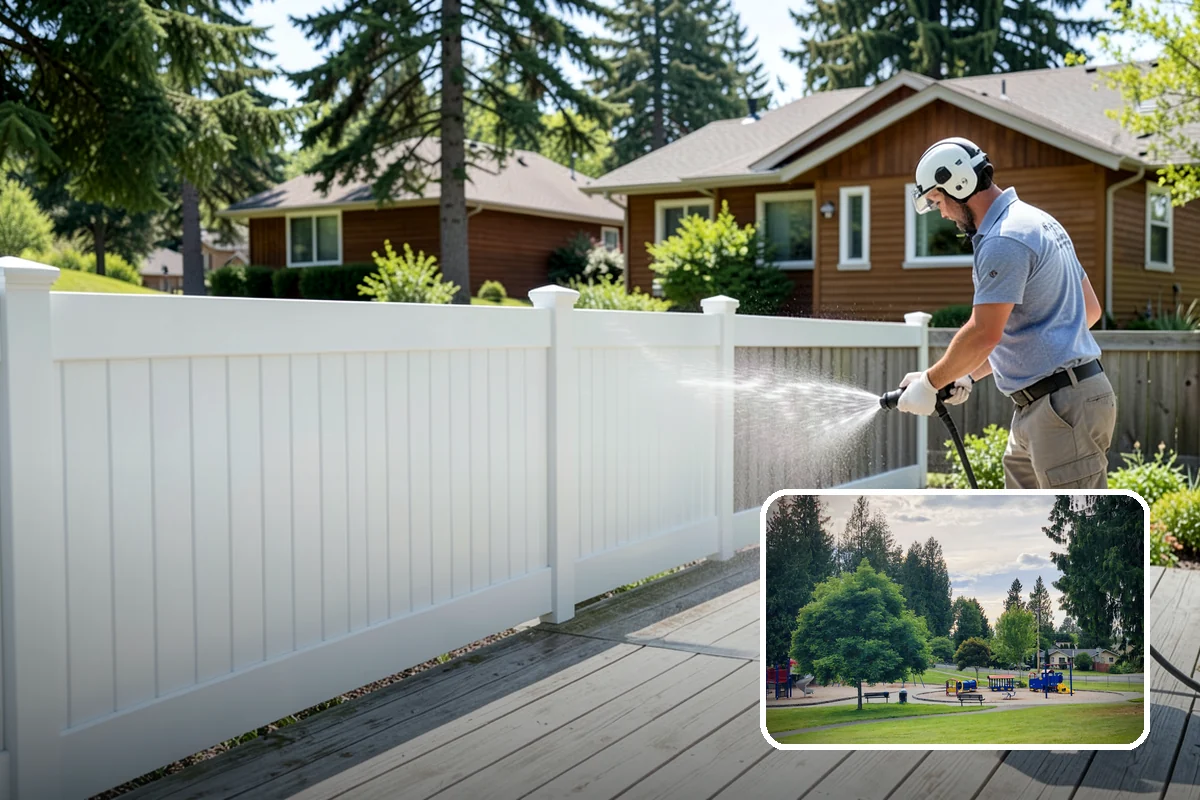 Spring Exterior Cleaning in Bonney Lake, Pierce County, WA - Removes the algae and pollen that accumulate over a soggy Washington winter