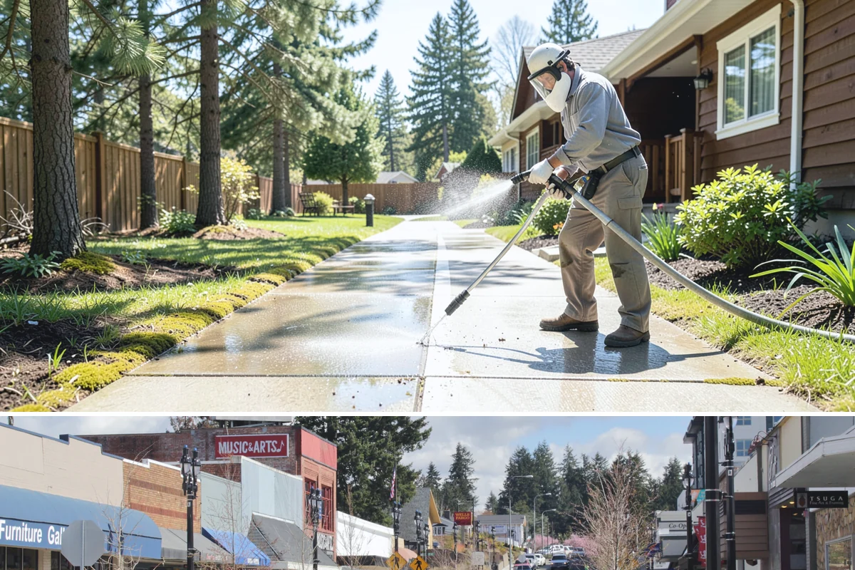 Spring Exterior Cleaning in Bothell, King County, WA - Late March through May is ideal, once the heavy rains ease but before summer sun locks winter growth into the surface.