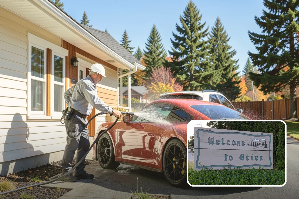 Spring Exterior Cleaning in Brier, Snohomish County, WA - Removes the algae and pollen that accumulate over a soggy Washington winter