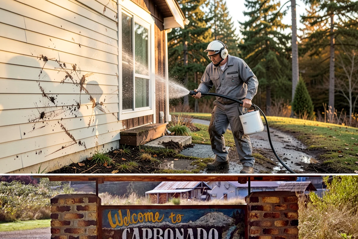 Spring Exterior Cleaning in Carbonado, Pierce County, WA - Late March through May is ideal, once the heavy rains ease but before summer sun locks winter growth into the surface.