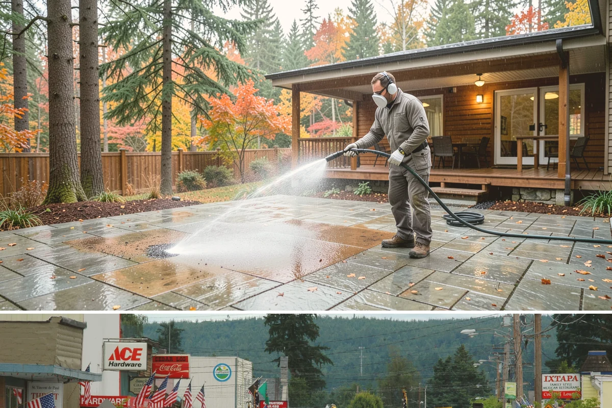 Spring Exterior Cleaning in Carnation, King County, WA - Late March through May is ideal, once the heavy rains ease but before summer sun locks winter growth into the surface.
