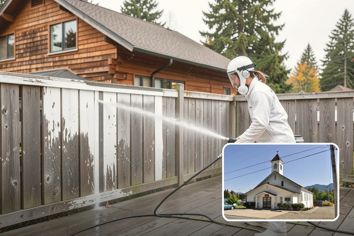 Spring Exterior Cleaning in Concrete, Skagit County, WA - Removes the algae and pollen that accumulate over a soggy Washington winter