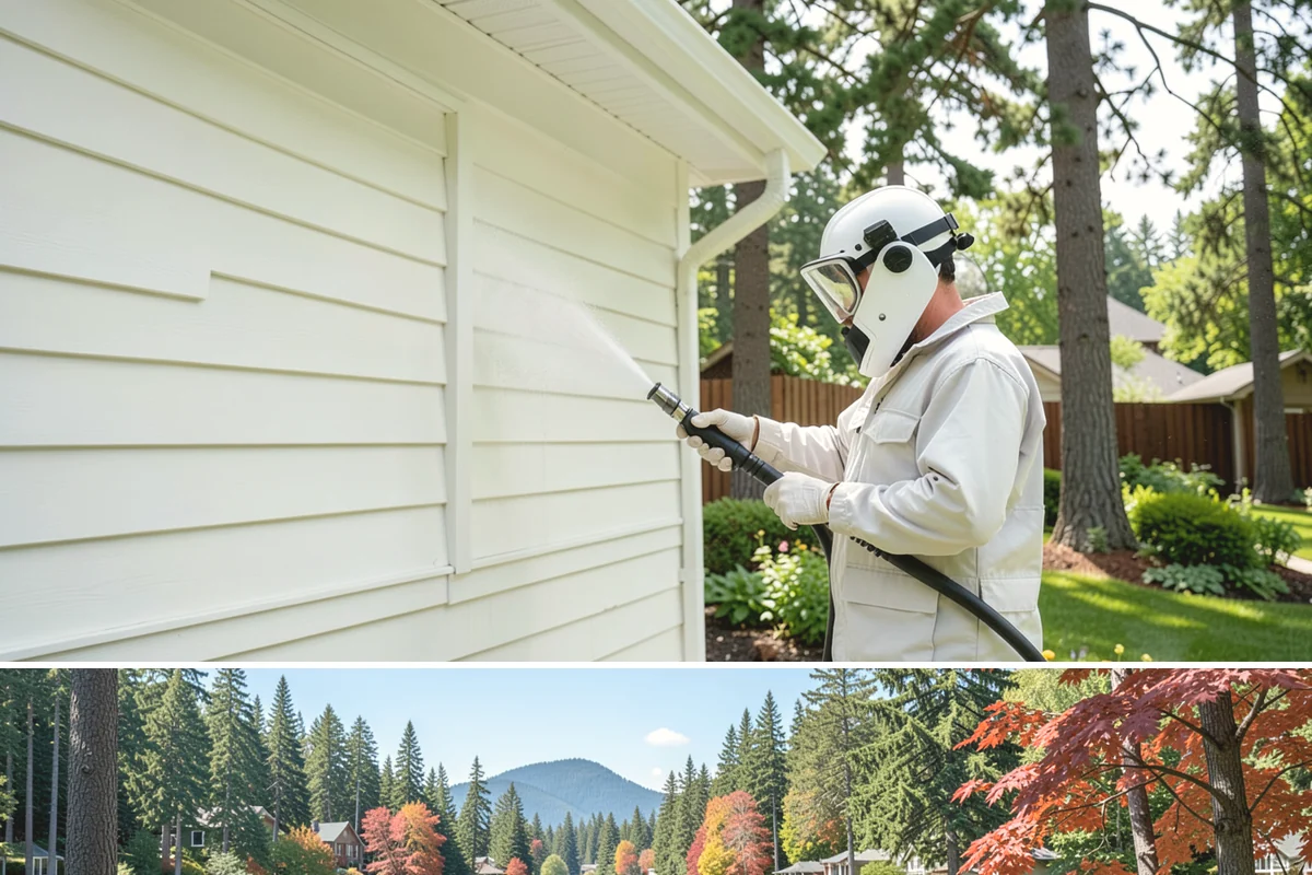 Spring Exterior Cleaning in Covington, King County, WA - Late March through May is ideal, once the heavy rains ease but before summer sun locks winter growth into the surface.