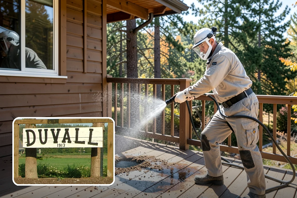 Spring Exterior Cleaning in Duvall, King County, WA - Removes the algae and pollen that accumulate over a soggy Washington winter