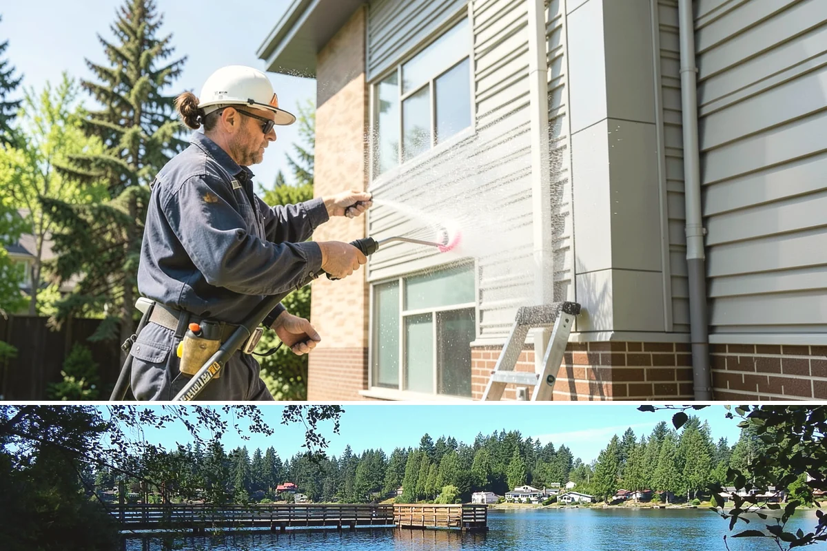 Spring Exterior Cleaning in Federal Way, King County, WA - Late March through May is ideal, once the heavy rains ease but before summer sun locks winter growth into the surface.