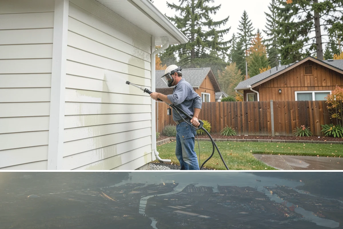 Spring Exterior Cleaning in Fife, Pierce County, WA - Late March through May is ideal, once the heavy rains ease but before summer sun locks winter growth into the surface.