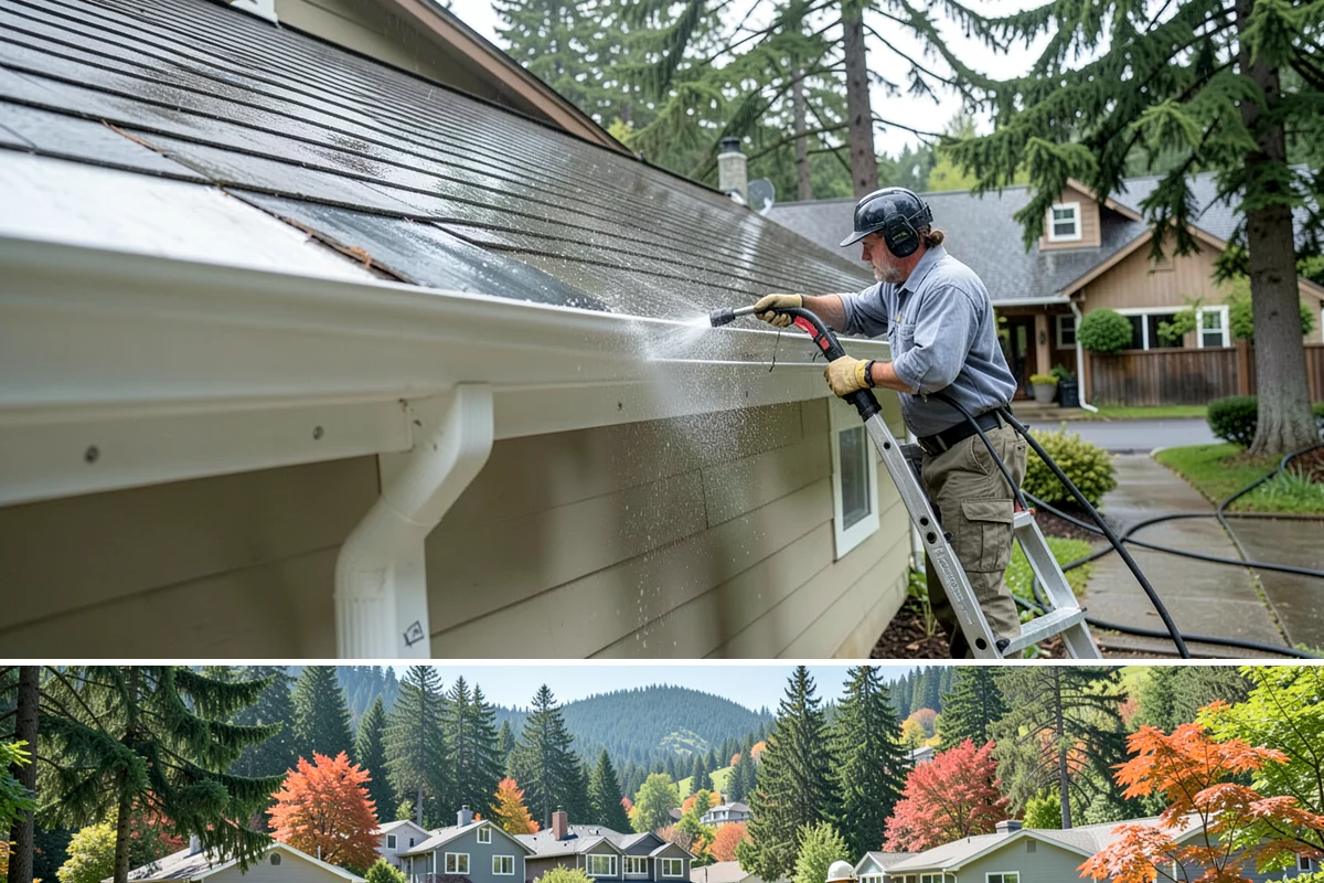 Spring Exterior Cleaning in Fircrest, Pierce County, WA - Late March through May is ideal, once the heavy rains ease but before summer sun locks winter growth into the surface.