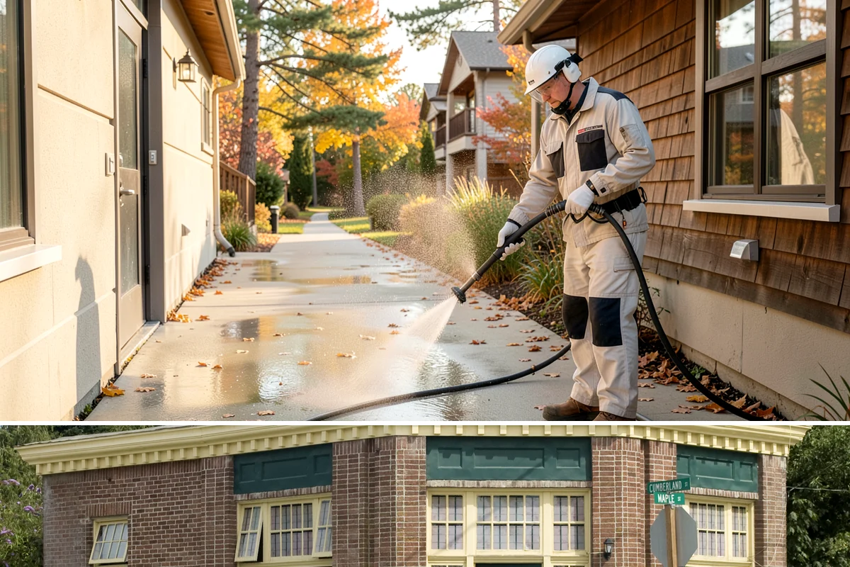 Spring Exterior Cleaning in Hamilton, Skagit County, WA - Late March through May is ideal, once the heavy rains ease but before summer sun locks winter growth into the surface.