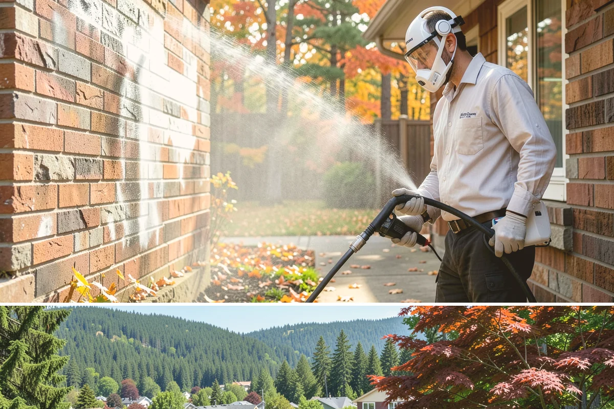 Spring Exterior Cleaning in Index, Snohomish County, WA - Late March through May is ideal, once the heavy rains ease but before summer sun locks winter growth into the surface.