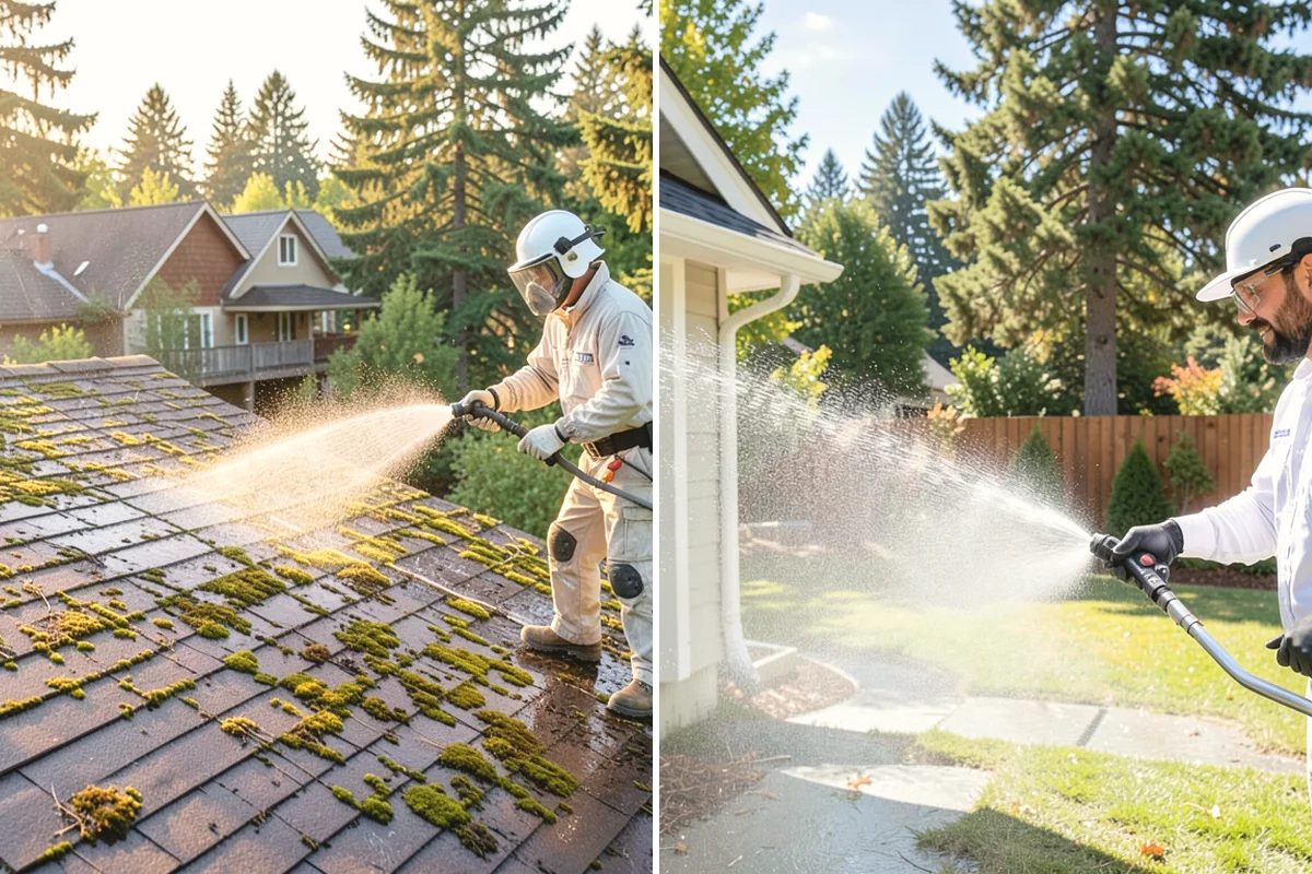 Spring Exterior Cleaning in La Conner, Skagit County, WA - Walk the property and identify shaded, growth-prone zones