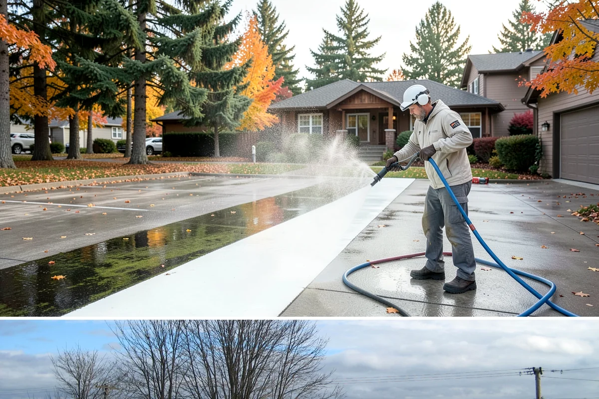 Spring Exterior Cleaning in Langley, Island County, WA - Late March through May is ideal, once the heavy rains ease but before summer sun locks winter growth into the surface.