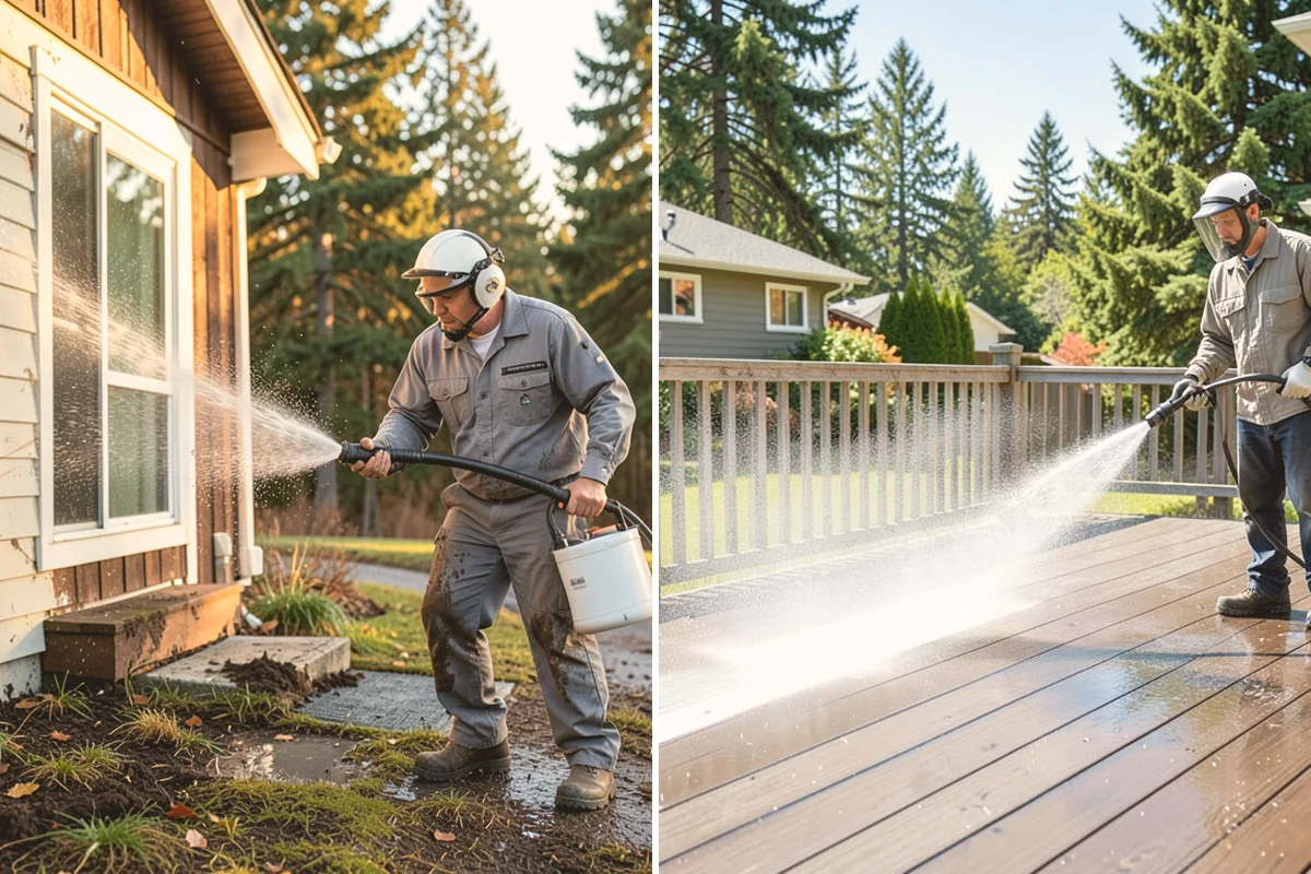 Spring Exterior Cleaning in Lynnwood, Snohomish County, WA - Walk the property and identify shaded, growth-prone zones