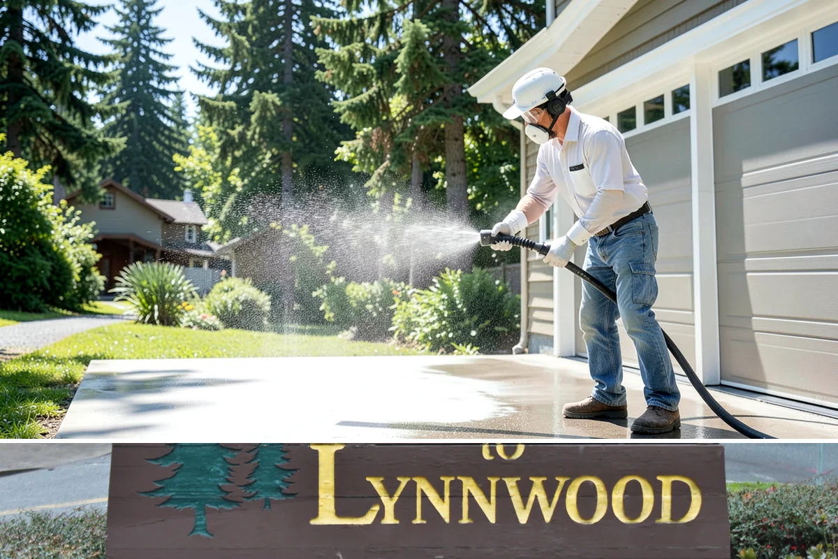 Spring Exterior Cleaning in Lynnwood, Snohomish County, WA - Late March through May is ideal, once the heavy rains ease but before summer sun locks winter growth into the surface.
