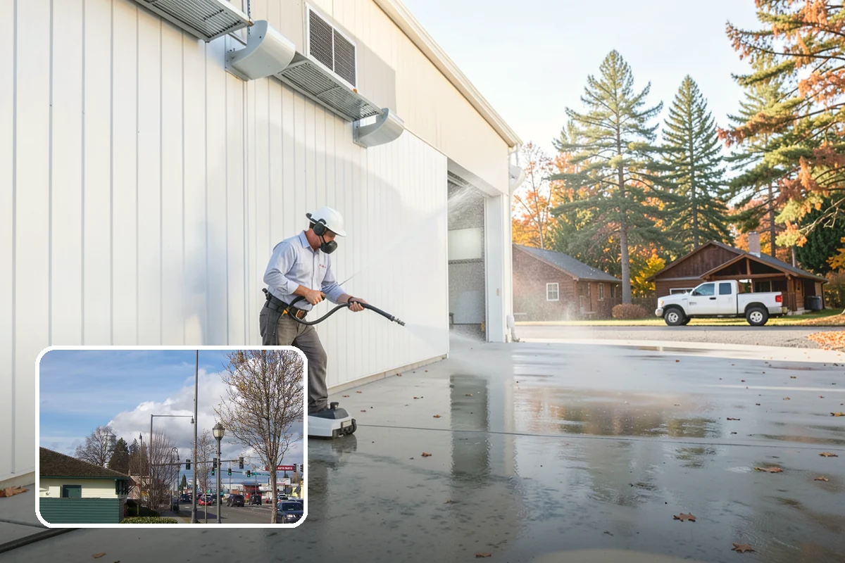 Spring Exterior Cleaning in Marysville, Snohomish County, WA - Removes the algae and pollen that accumulate over a soggy Washington winter