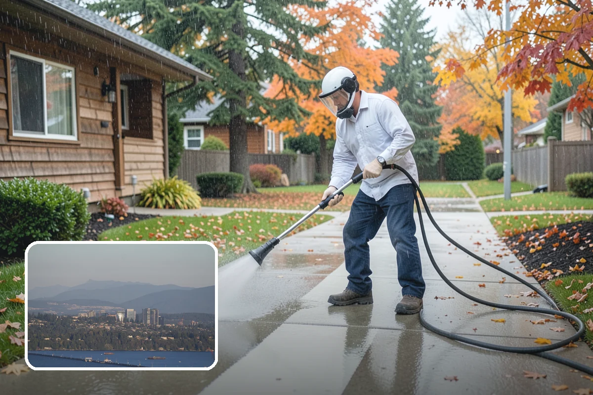 Spring Exterior Cleaning in Medina, King County, WA - Removes the algae and pollen that accumulate over a soggy Washington winter