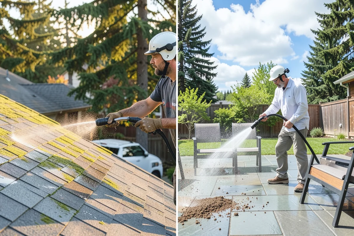 Spring Exterior Cleaning in Medina, King County, WA - Walk the property and identify shaded, growth-prone zones