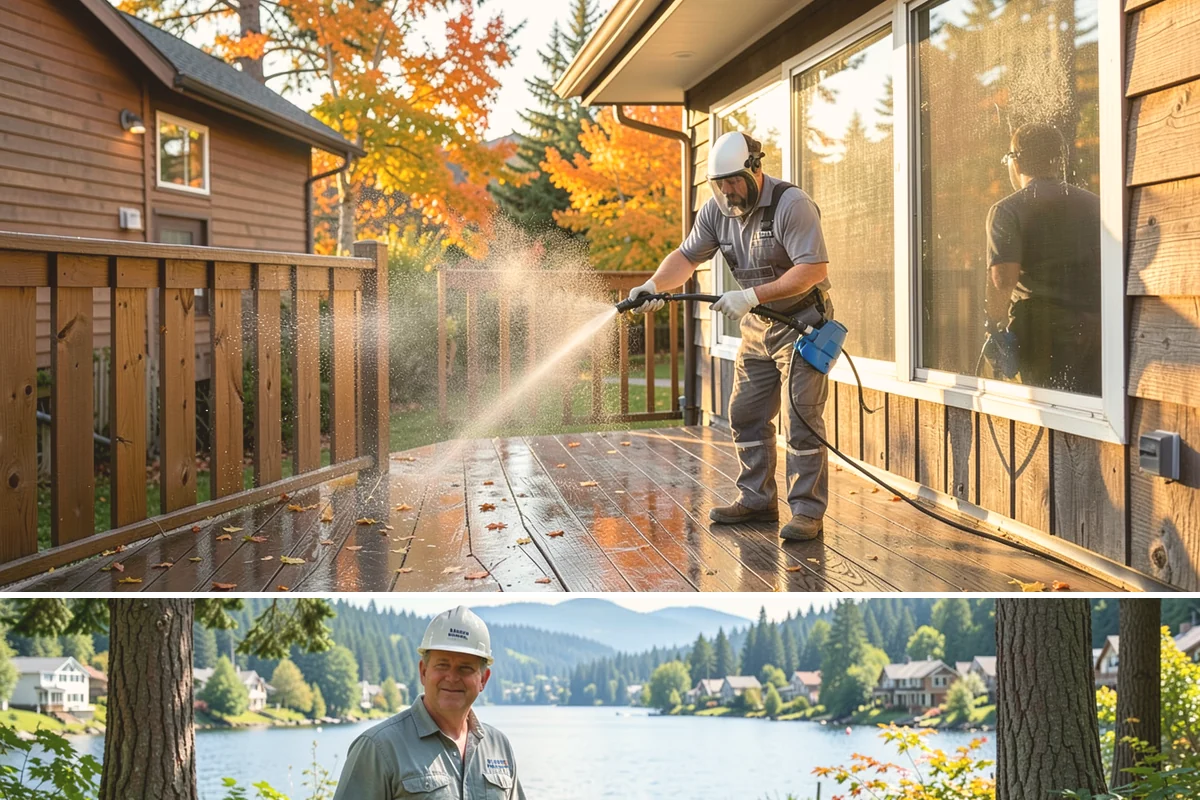 Spring Exterior Cleaning in Milton, King County, WA - Late March through May is ideal, once the heavy rains ease but before summer sun locks winter growth into the surface.