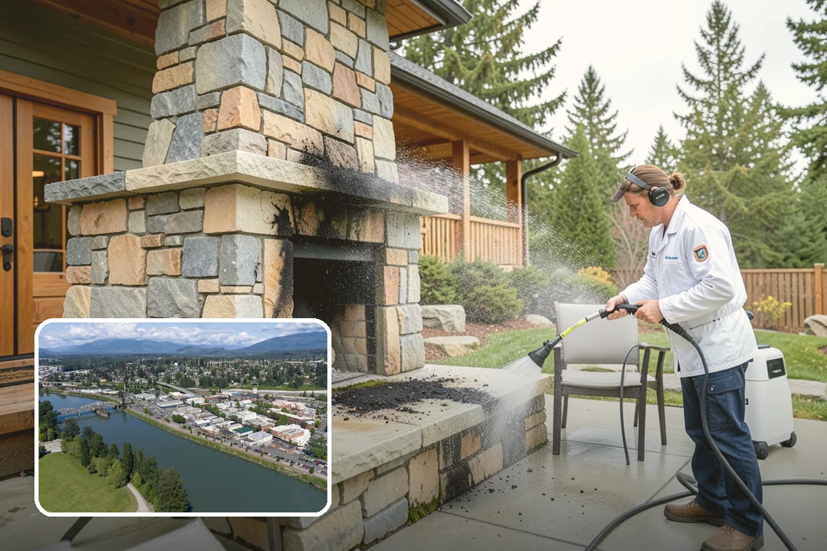 Spring Exterior Cleaning in Mount Vernon, Skagit County, WA - Removes the algae and pollen that accumulate over a soggy Washington winter