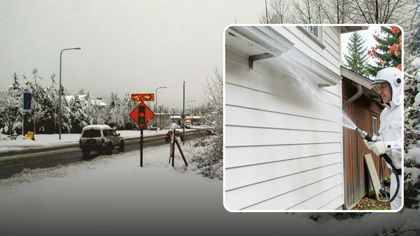 Spring Exterior Cleaning in Newcastle, King County, WA - A spring exterior cleaning clears away the green film and grime that build up on Washington homes through the long, wet...