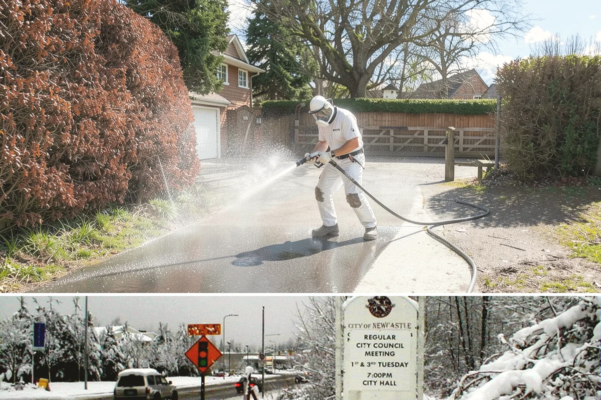 Spring Exterior Cleaning in Newcastle, King County, WA - Late March through May is ideal, once the heavy rains ease but before summer sun locks winter growth into the surface.