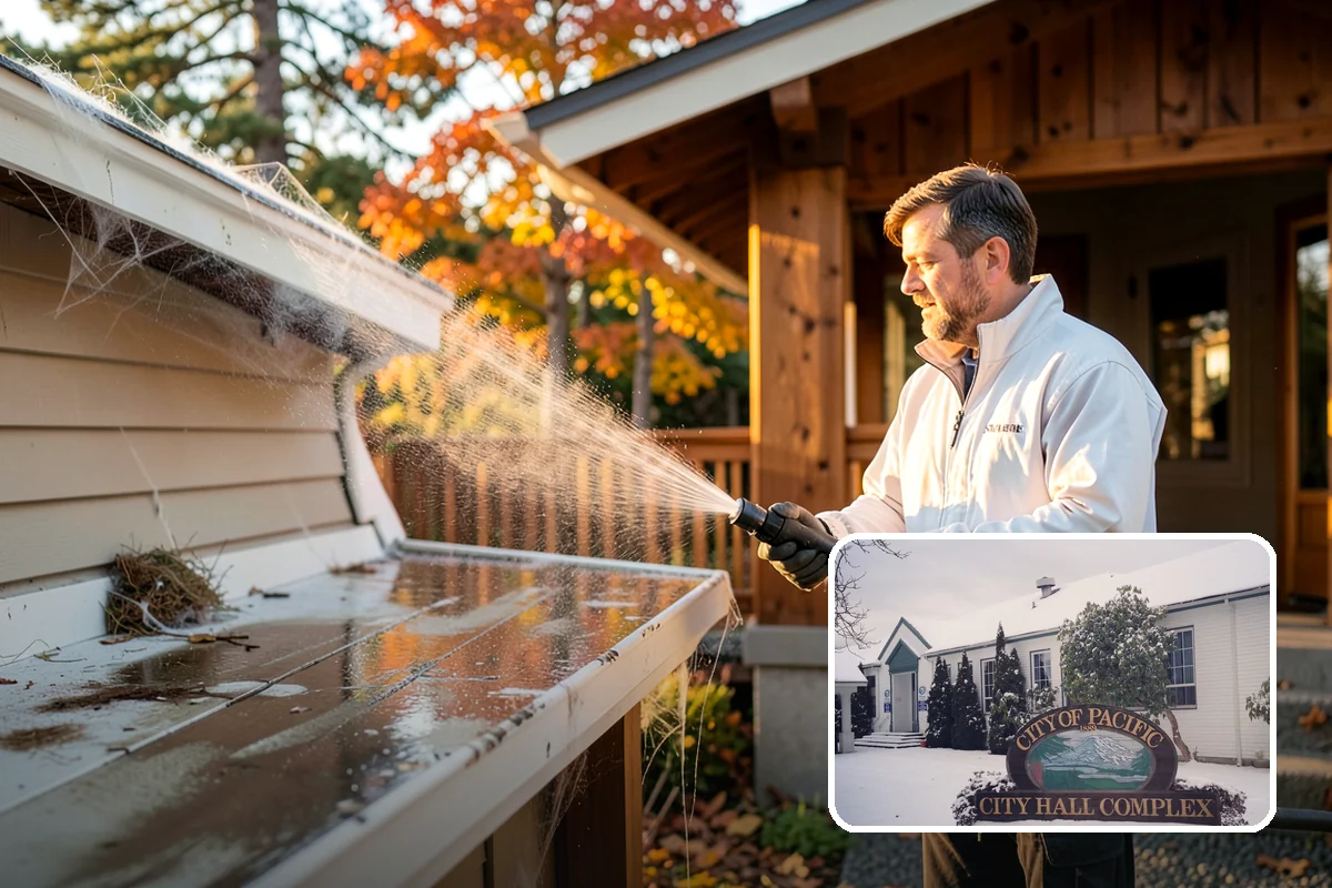 Spring Exterior Cleaning in Pacific, King County, WA - Removes the algae and pollen that accumulate over a soggy Washington winter