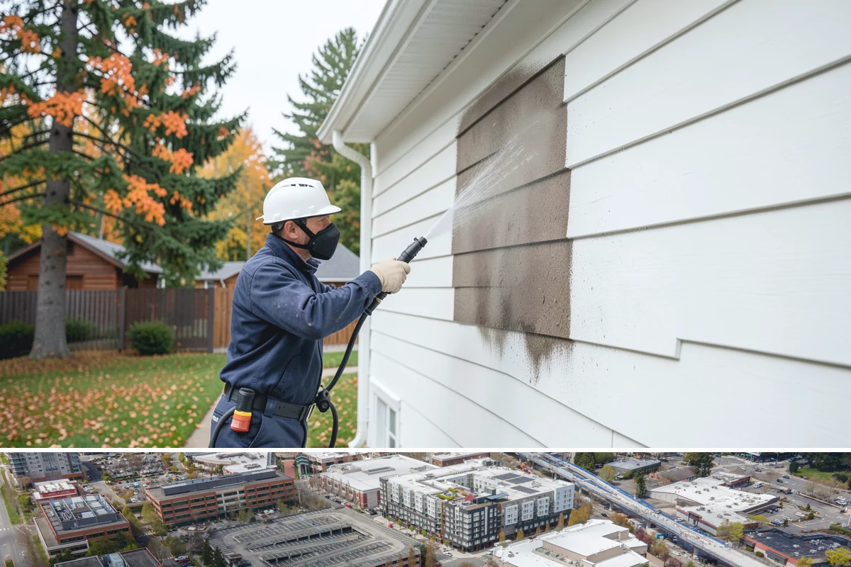 Spring Exterior Cleaning in Redmond, King County, WA - Late March through May is ideal, once the heavy rains ease but before summer sun locks winter growth into the surface.