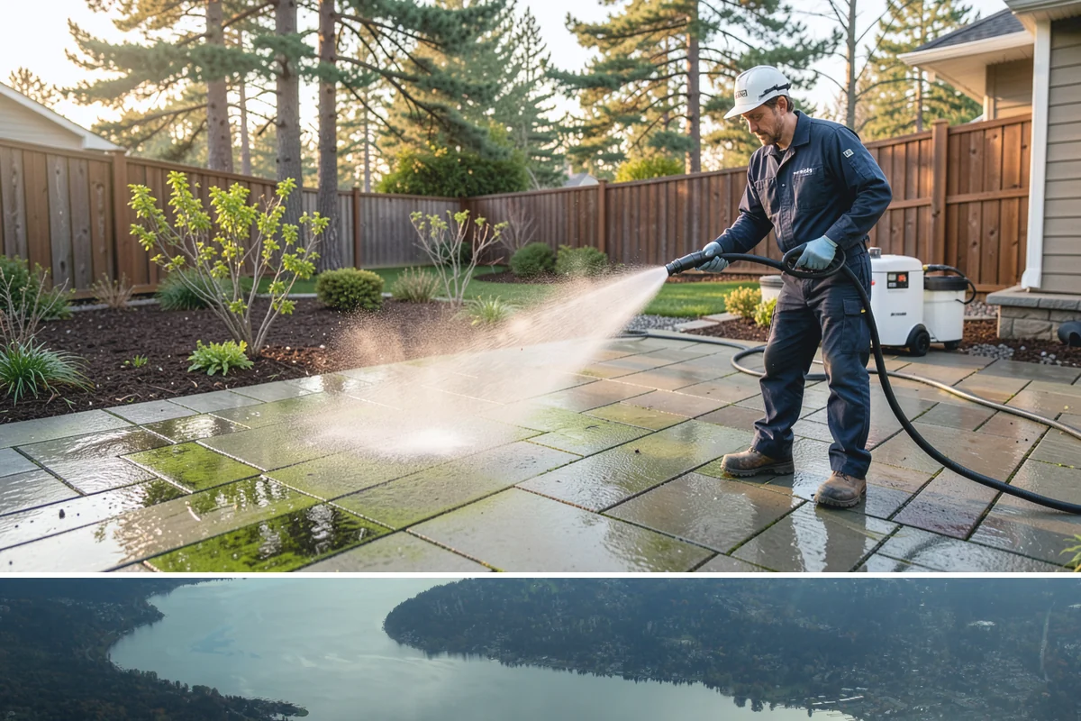 Spring Exterior Cleaning in Sammamish, King County, WA - Late March through May is ideal, once the heavy rains ease but before summer sun locks winter growth into the surface.