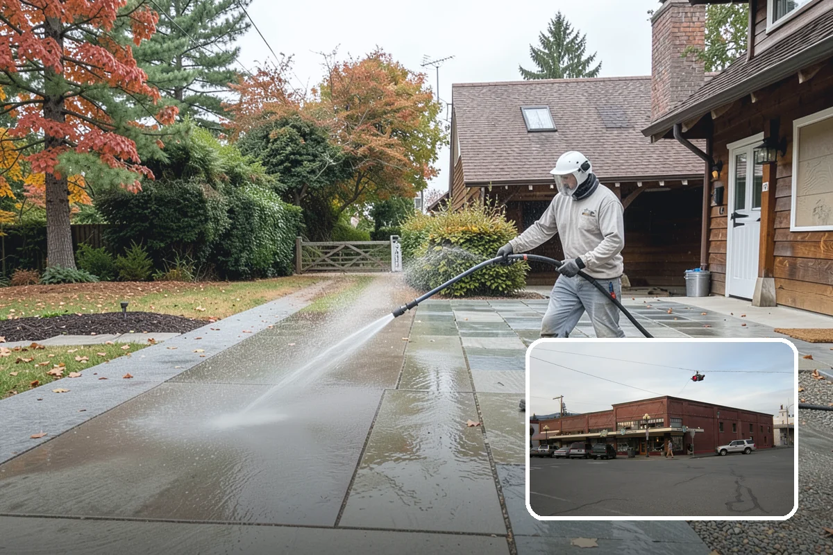 Spring Exterior Cleaning in Sedro-Woolley, Skagit County, WA - Removes the algae and pollen that accumulate over a soggy Washington winter