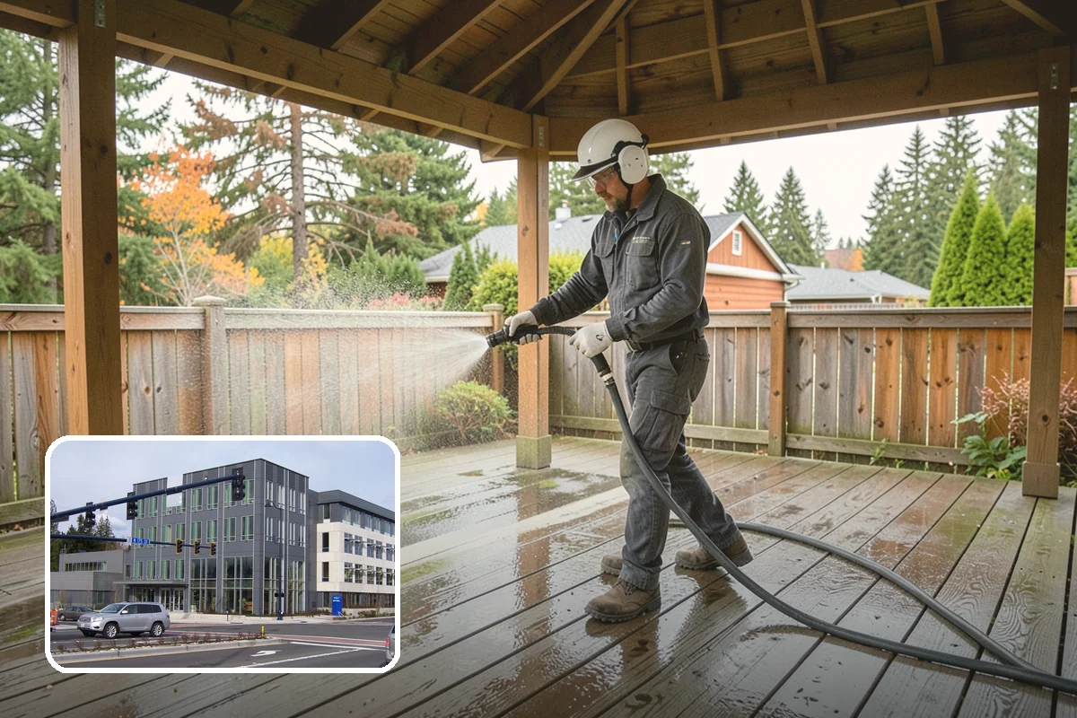 Spring Exterior Cleaning in Shoreline, King County, WA - Removes the algae and pollen that accumulate over a soggy Washington winter