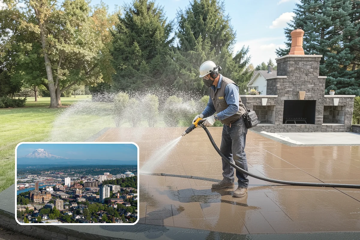 Spring Exterior Cleaning in Tacoma, Pierce County, WA - Removes the algae and pollen that accumulate over a soggy Washington winter