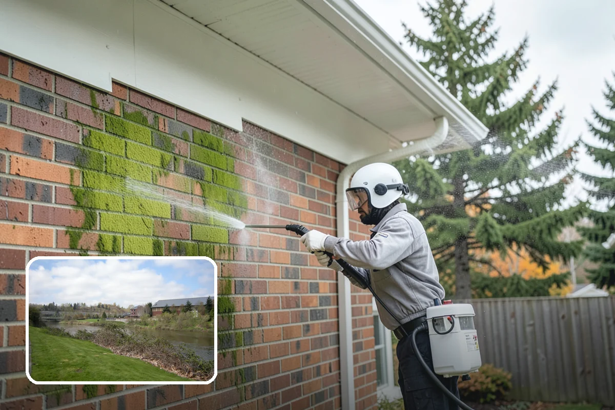 Spring Exterior Cleaning in Tukwila, King County, WA - Removes the algae and pollen that accumulate over a soggy Washington winter
