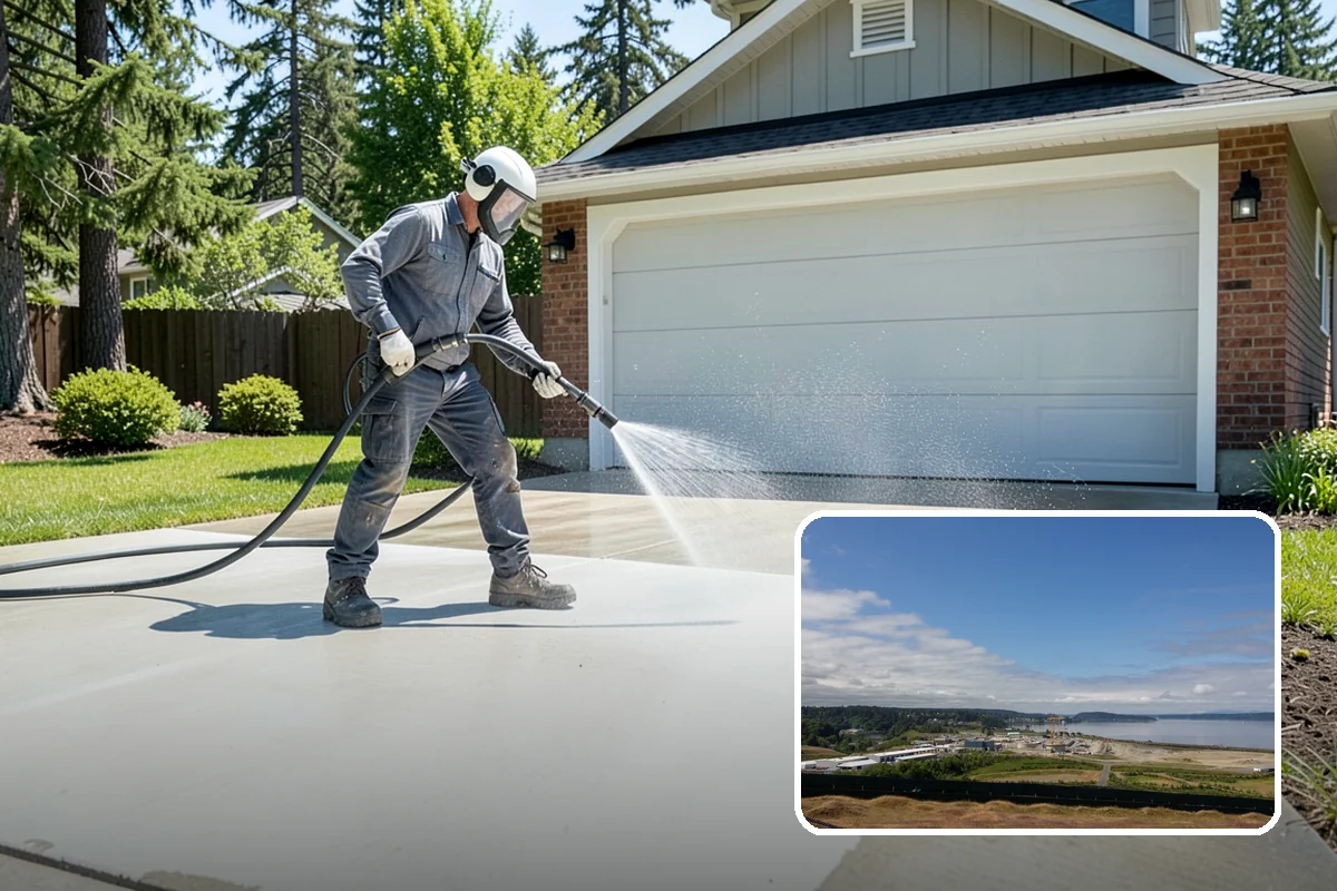 Spring Exterior Cleaning in University Place, Pierce County, WA - Removes the algae and pollen that accumulate over a soggy Washington winter