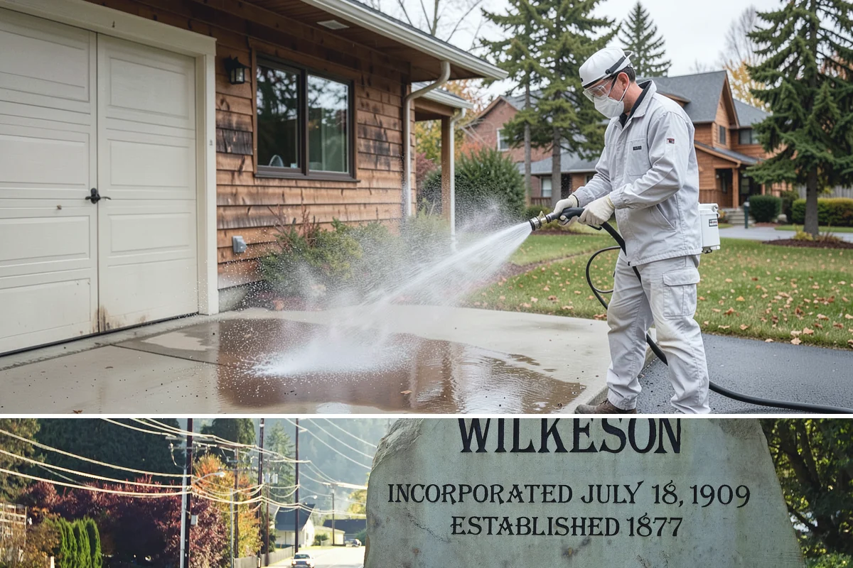 Spring Exterior Cleaning in Wilkeson, Pierce County, WA - Late March through May is ideal, once the heavy rains ease but before summer sun locks winter growth into the surface.