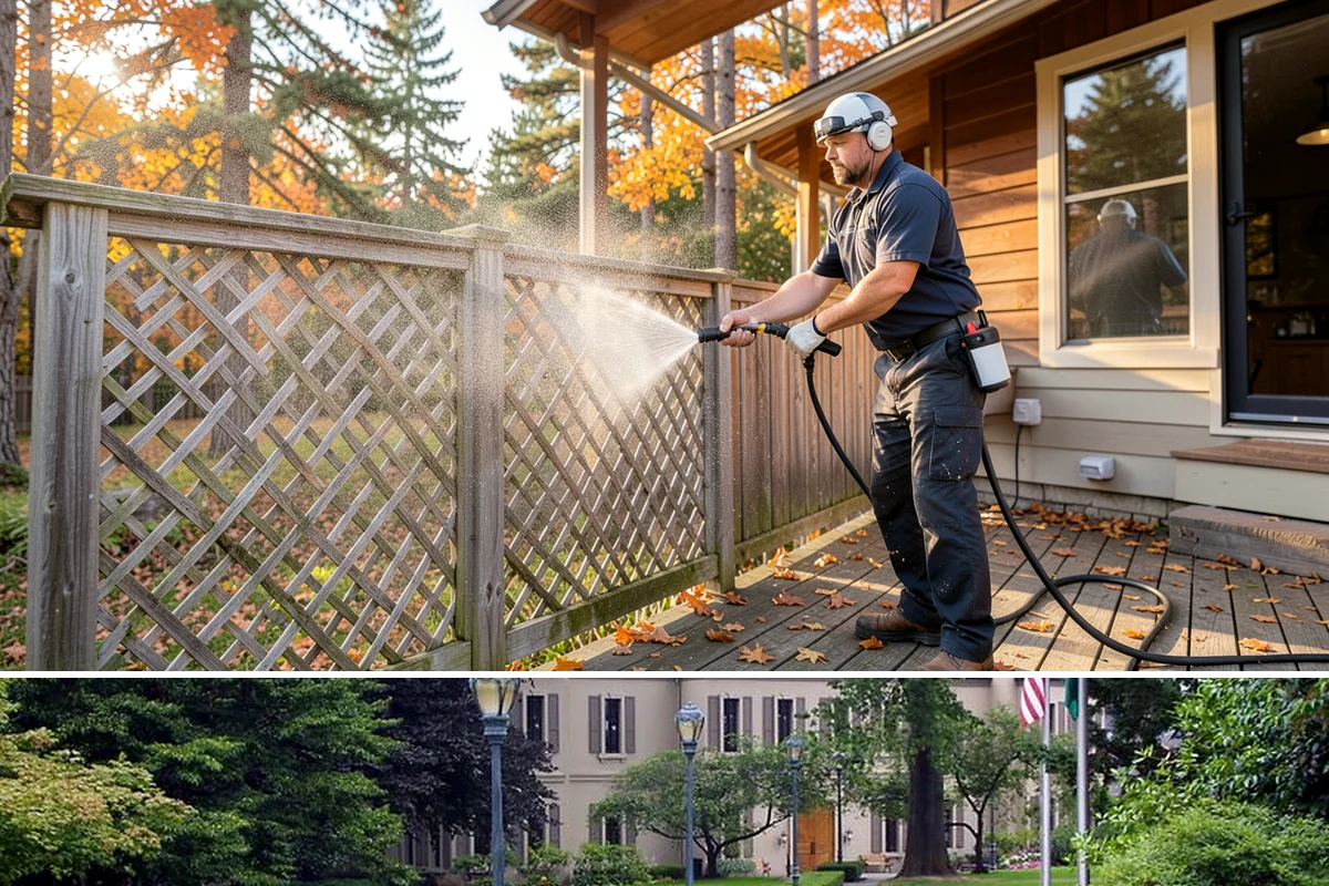 Spring Exterior Cleaning in Woodinville, King County, WA - Late March through May is ideal, once the heavy rains ease but before summer sun locks winter growth into the surface.