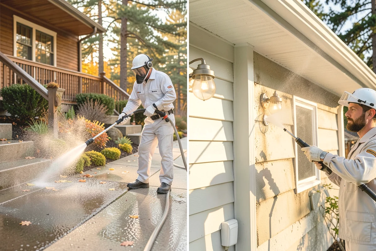 Spring Exterior Cleaning in Yarrow Point, King County, WA - Walk the property and identify shaded, growth-prone zones
