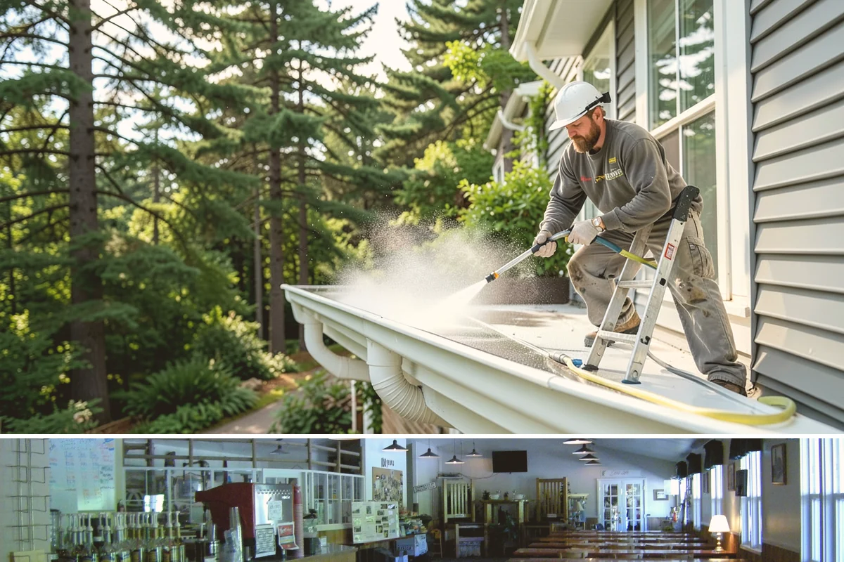 Stain Stripping in Black Diamond, King County, WA - Ideal in the drier months so the stripped surface can dry fully before new stain or sealer is applied.