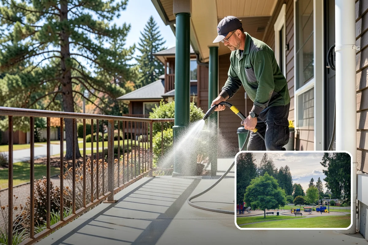 Stain Stripping in Bonney Lake, Pierce County, WA - Removes failing coatings and old sealers cleanly