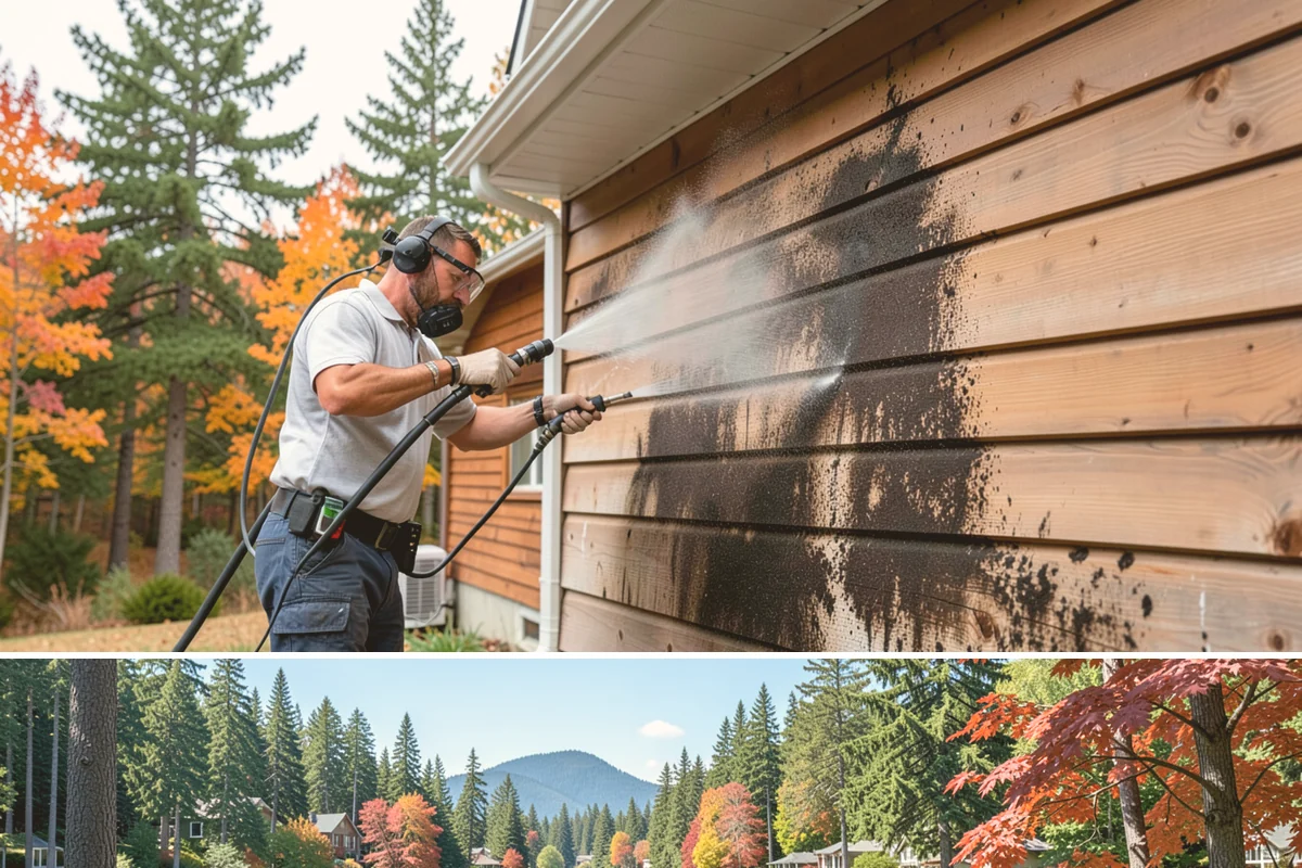 Stain Stripping in Covington, King County, WA - Ideal in the drier months so the stripped surface can dry fully before new stain or sealer is applied.