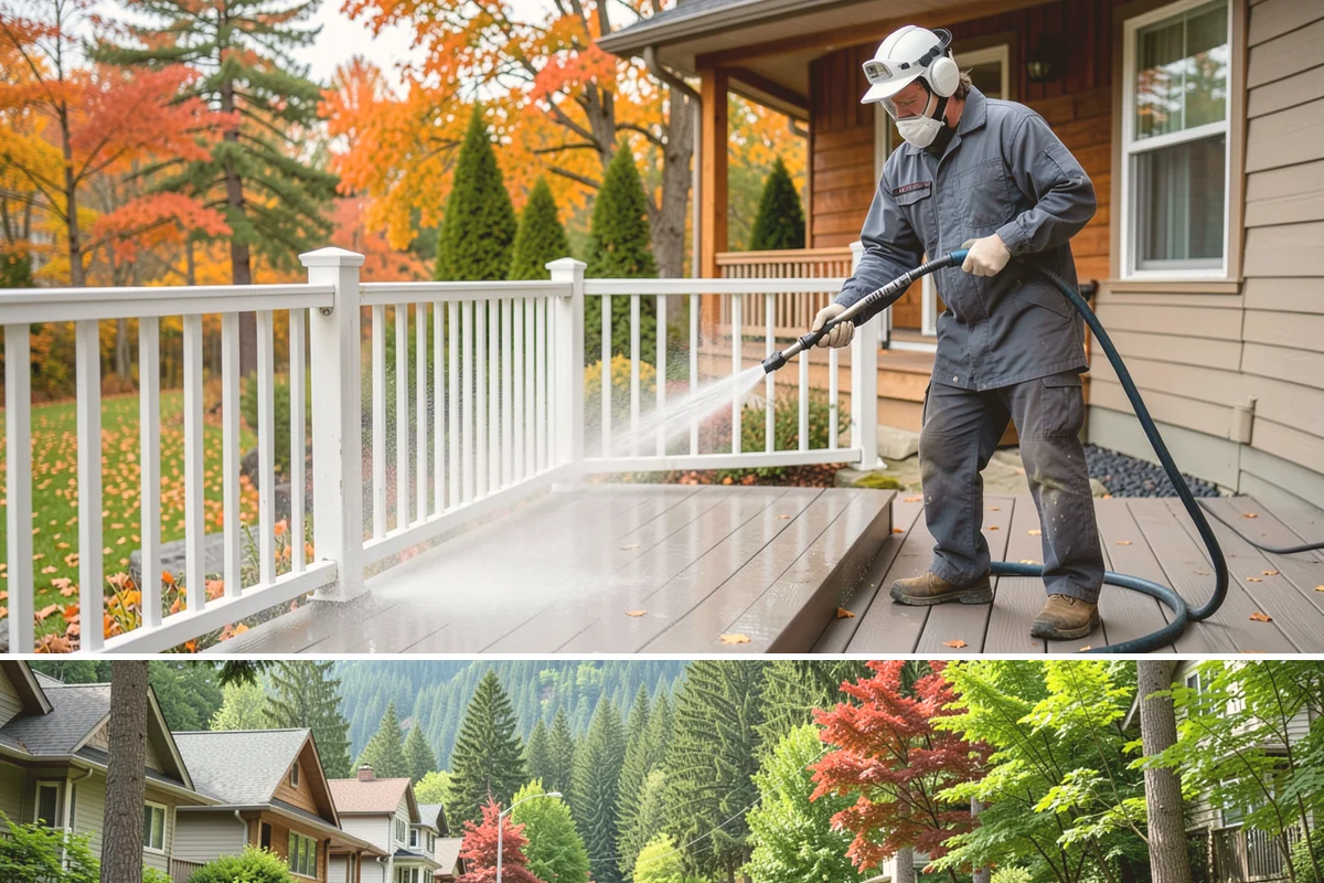 Stain Stripping in Darrington, Snohomish County, WA - Ideal in the drier months so the stripped surface can dry fully before new stain or sealer is applied.