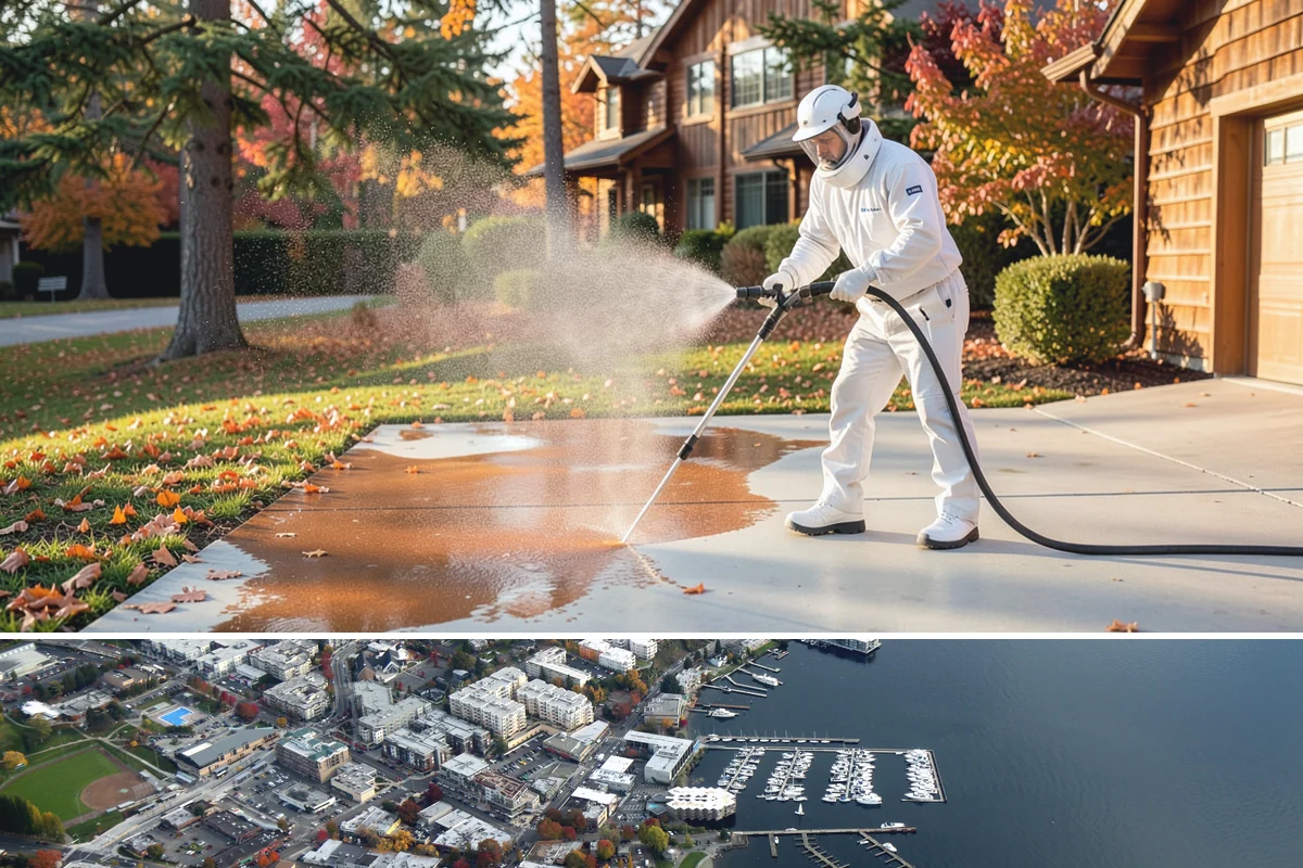 Stain Stripping in Kirkland, King County, WA - Ideal in the drier months so the stripped surface can dry fully before new stain or sealer is applied.